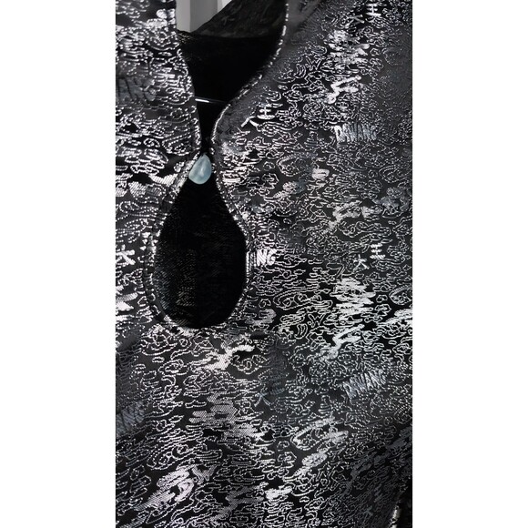 Dawang Yan Asymmetrical Sleeveless Silver Mini Dress Sz Med Womens Party Dress - Picture 7 of 8